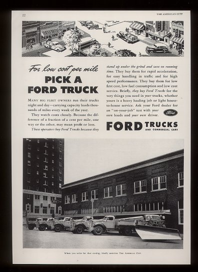 This is a line of Ford trucks With the Marmon 4x4